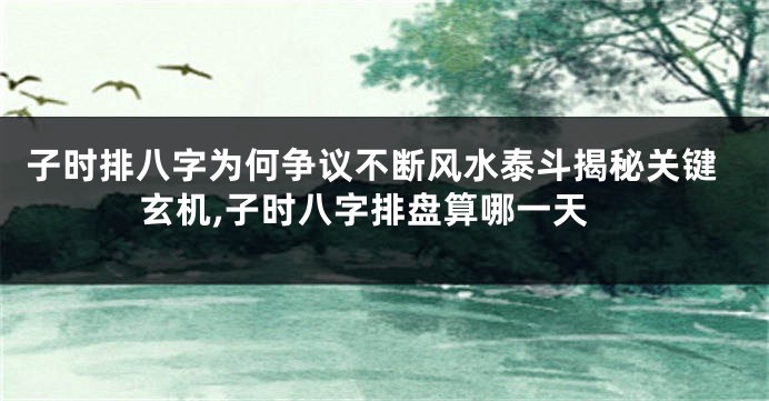 子时排八字为何争议不断风水泰斗揭秘关键玄机,子时八字排盘算哪一天