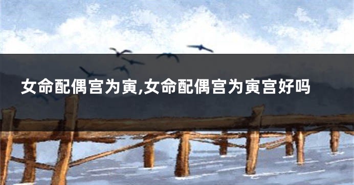 女命配偶宫为寅,女命配偶宫为寅宫好吗