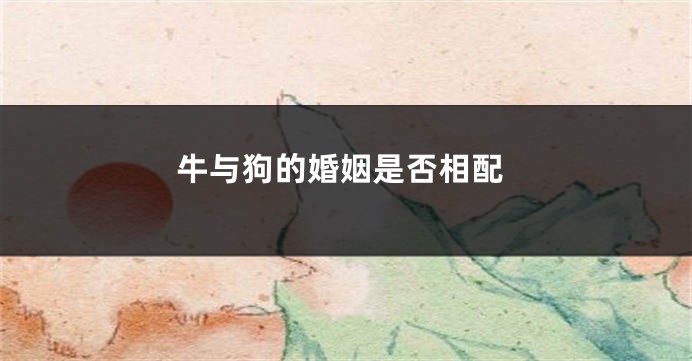 牛与狗的婚姻是否相配