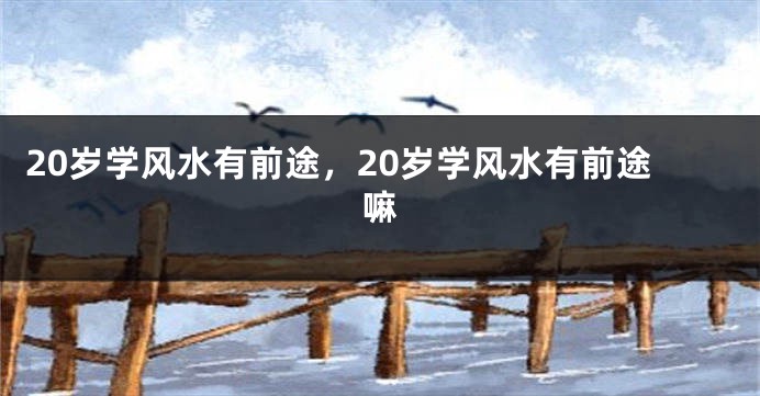 20岁学风水有前途，20岁学风水有前途嘛
