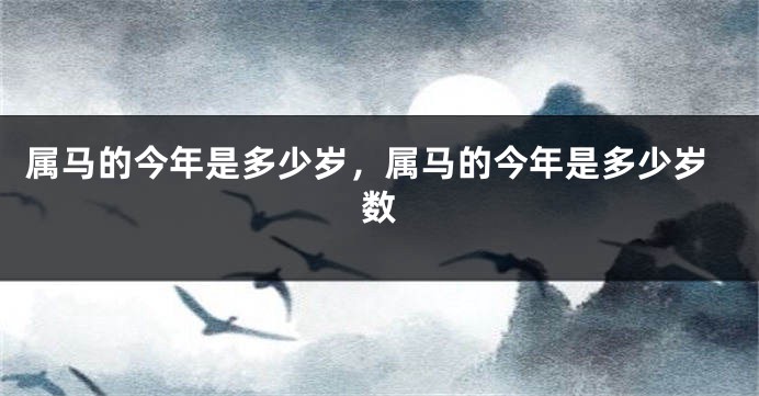 属马的今年是多少岁，属马的今年是多少岁数