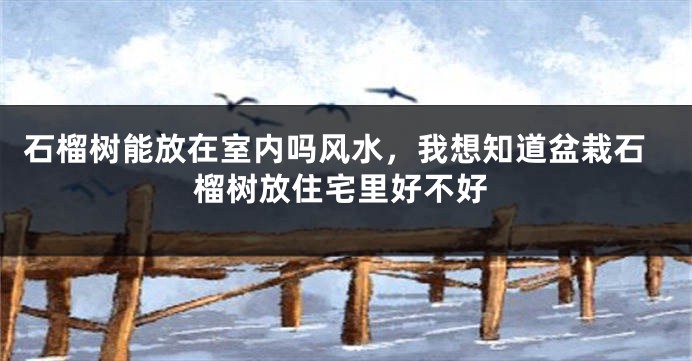 石榴树能放在室内吗风水，我想知道盆栽石榴树放住宅里好不好