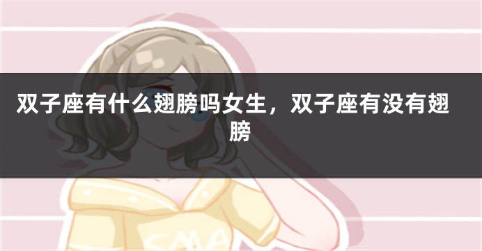 双子座有什么翅膀吗女生，双子座有没有翅膀