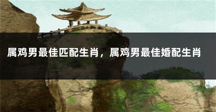 属鸡男最佳匹配生肖,属鸡男最佳婚配生肖