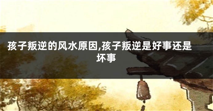 孩子叛逆的风水原因,孩子叛逆是好事还是坏事