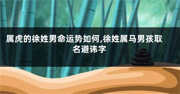 属虎的徐姓男命运势如何,徐姓属马男孩取名避讳字
