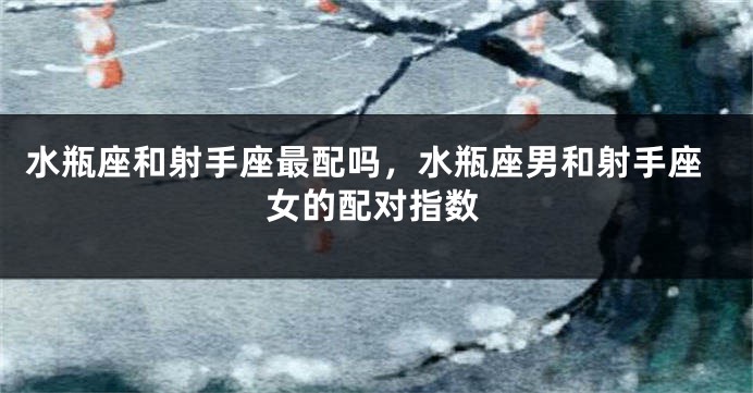 水瓶座和射手座最配吗，水瓶座男和射手座女的配对指数