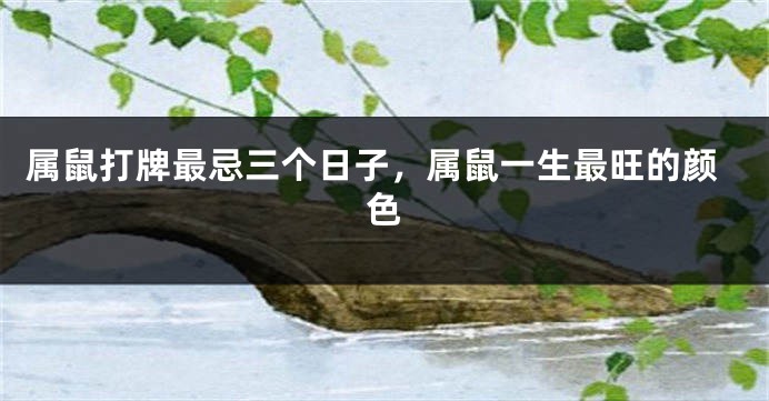 属鼠打牌最忌三个日子，属鼠一生最旺的颜色