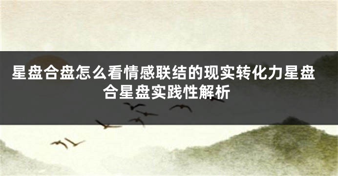 星盘合盘怎么看情感联结的现实转化力星盘合星盘实践性解析