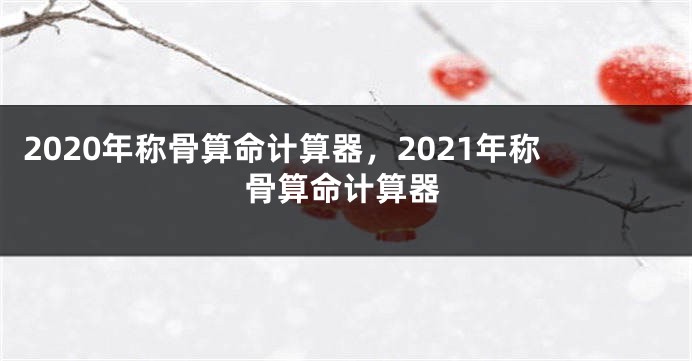 2020年称骨算命计算器,2021年称骨算命计算器