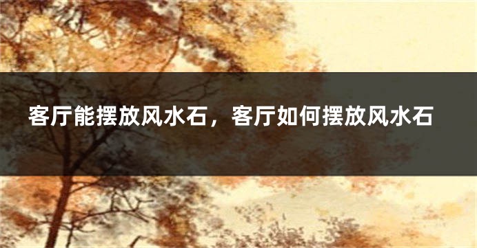 客厅能摆放风水石，客厅如何摆放风水石