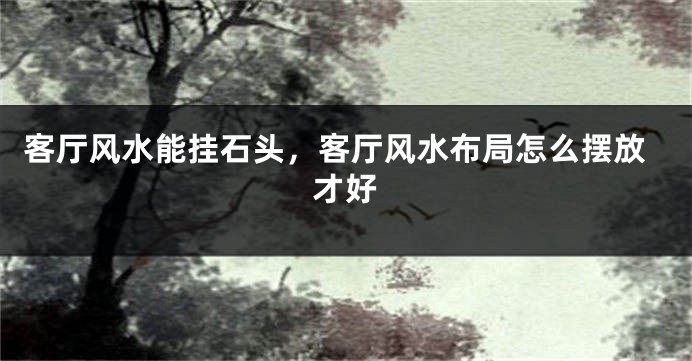 客厅风水能挂石头，客厅风水布局怎么摆放才好