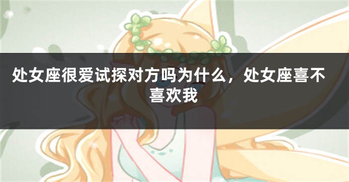 处女座很爱试探对方吗为什么，处女座喜不喜欢我
