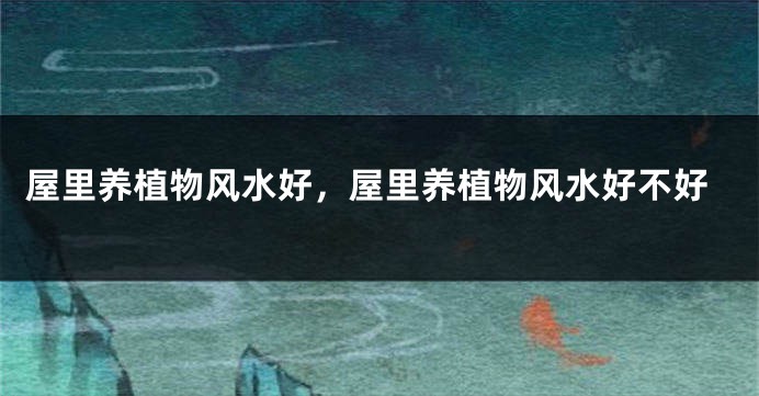 屋里养植物风水好，屋里养植物风水好不好