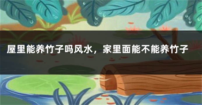 屋里能养竹子吗风水,家里面能不能养竹子