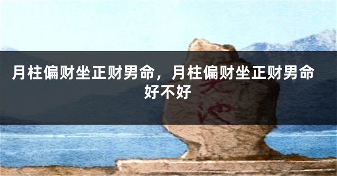 月柱偏财坐正财男命，月柱偏财坐正财男命好不好