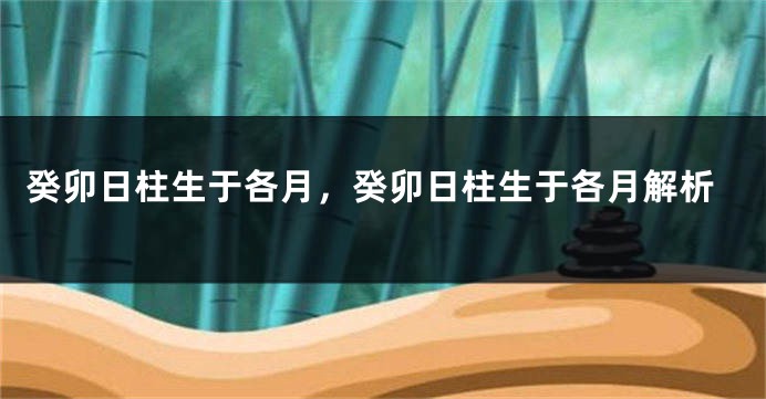 癸卯日柱生于各月,癸卯日柱生于各月解析