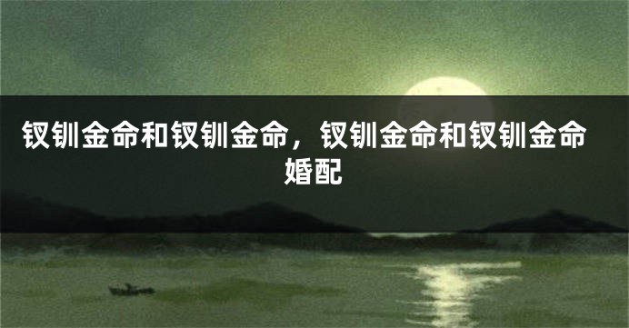钗钏金命和钗钏金命,钗钏金命和钗钏金命婚配