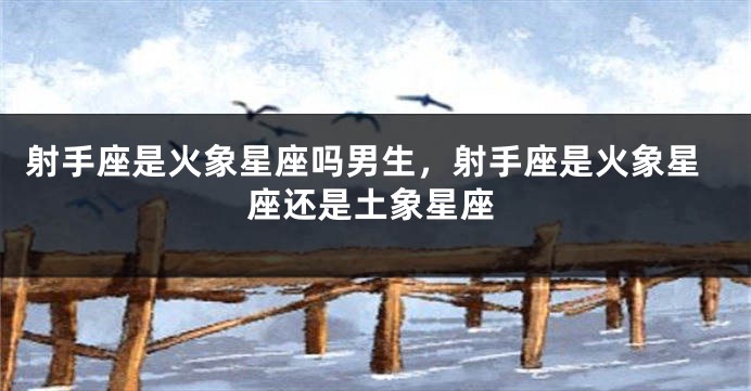 射手座是火象星座吗男生,射手座是火象星座还是土象星座