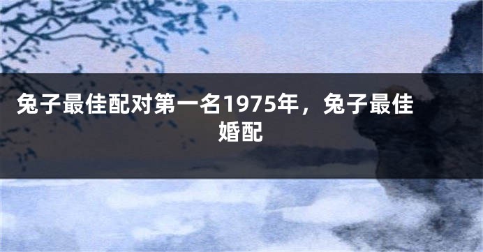 兔子最佳配对第一名1975年,兔子最佳婚配