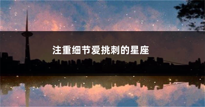 注重细节爱挑刺的星座