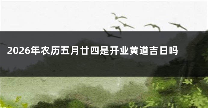 2026年农历五月廿四是开业黄道吉日吗