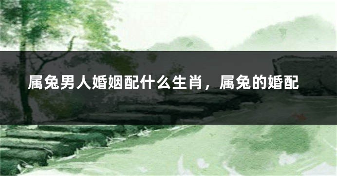 属兔男人婚姻配什么生肖，属兔的婚配