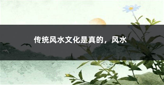 传统风水文化是真的,风水