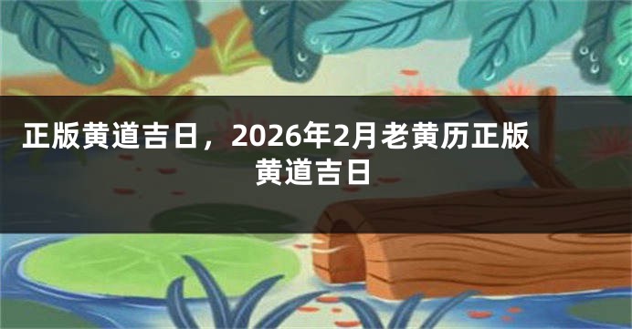 正版黄道吉日，2026年2月老黄历正版黄道吉日