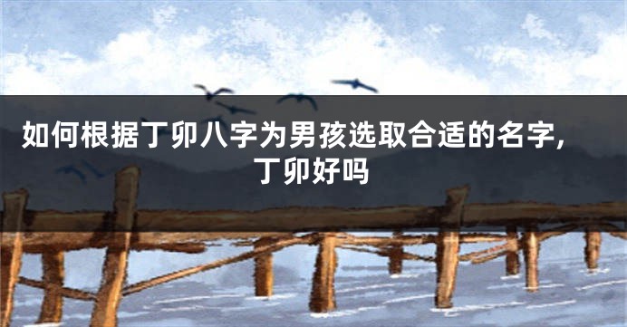 如何根据丁卯八字为男孩选取合适的名字,丁卯好吗