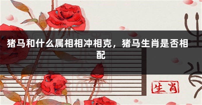 猪马和什么属相相冲相克，猪马生肖是否相配