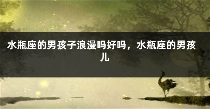 水瓶座的男孩子浪漫吗好吗，水瓶座的男孩儿