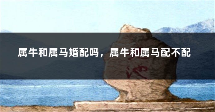 属牛和属马婚配吗，属牛和属马配不配