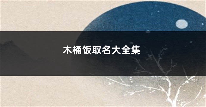 木桶饭取名大全集