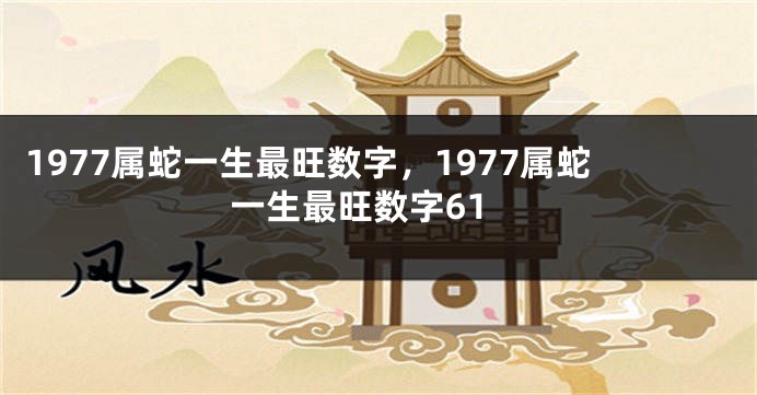 1977属蛇一生最旺数字，1977属蛇一生最旺数字61