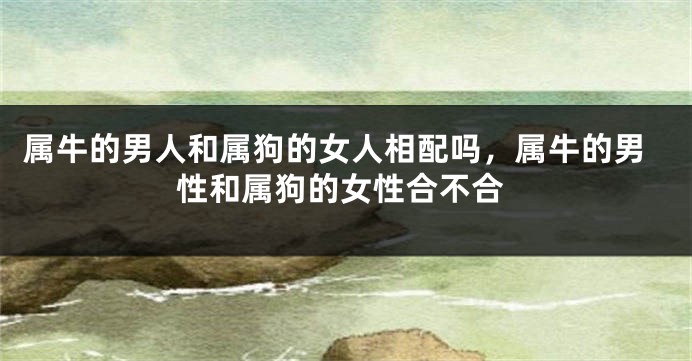 属牛的男人和属狗的女人相配吗，属牛的男性和属狗的女性合不合