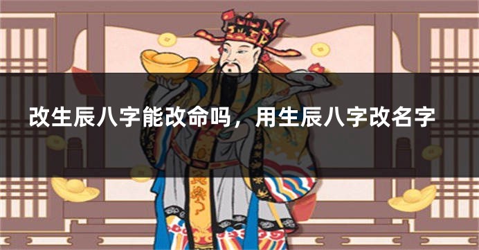 改生辰八字能改命吗,用生辰八字改名字