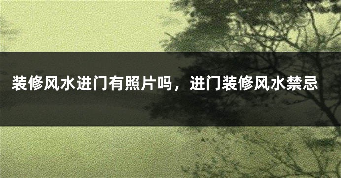 装修风水进门有照片吗，进门装修风水禁忌