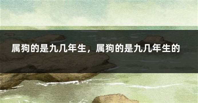 属狗的是九几年生，属狗的是九几年生的
