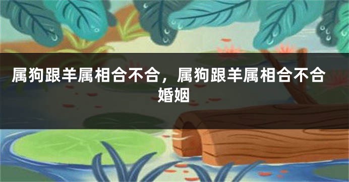 属狗跟羊属相合不合，属狗跟羊属相合不合婚姻