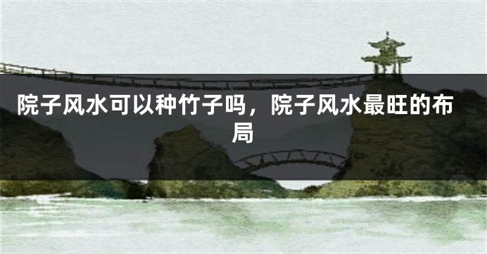 院子风水可以种竹子吗，院子风水最旺的布局