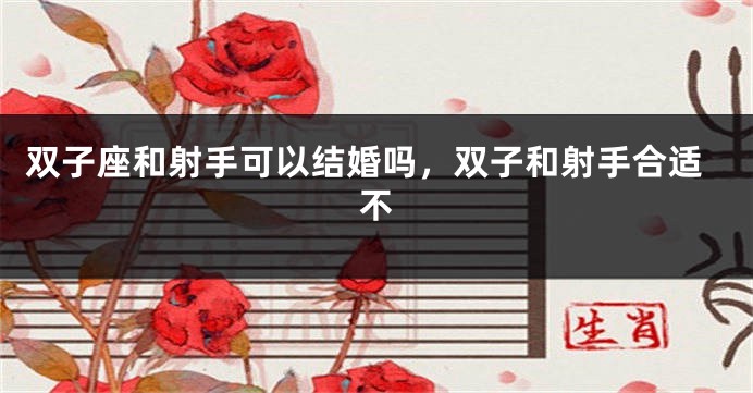 双子座和射手可以结婚吗，双子和射手合适不