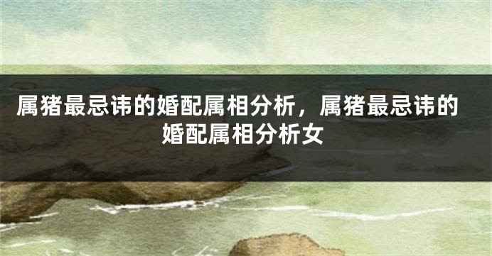 属猪最忌讳的婚配属相分析，属猪最忌讳的婚配属相分析女