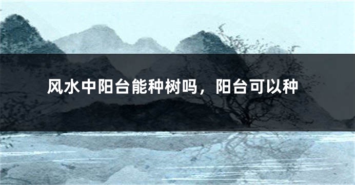 风水中阳台能种树吗，阳台可以种