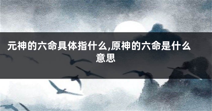 元神的六命具体指什么,原神的六命是什么意思