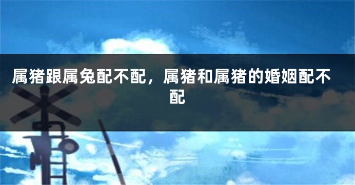 属猪跟属兔配不配，属猪和属猪的婚姻配不配