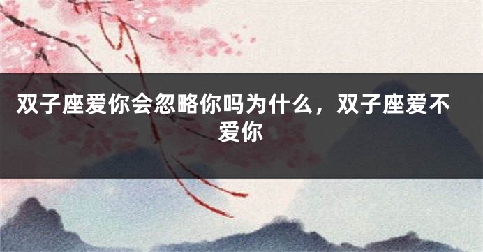 双子座爱你会忽略你吗为什么，双子座爱不爱你
