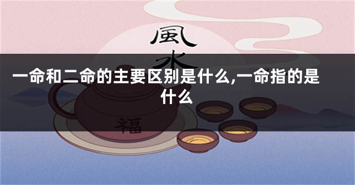 一命和二命的主要区别是什么,一命指的是什么