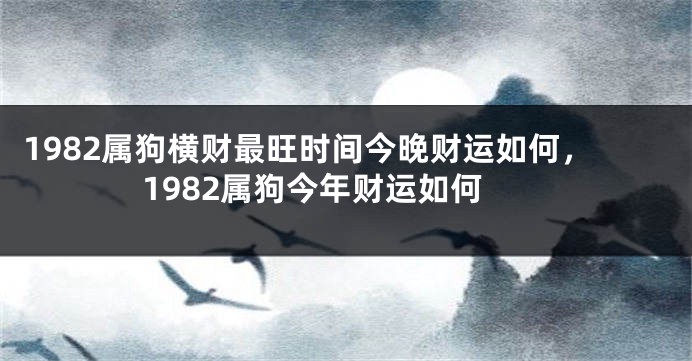 1982属狗横财最旺时间今晚财运如何,1982属狗今年财运如何