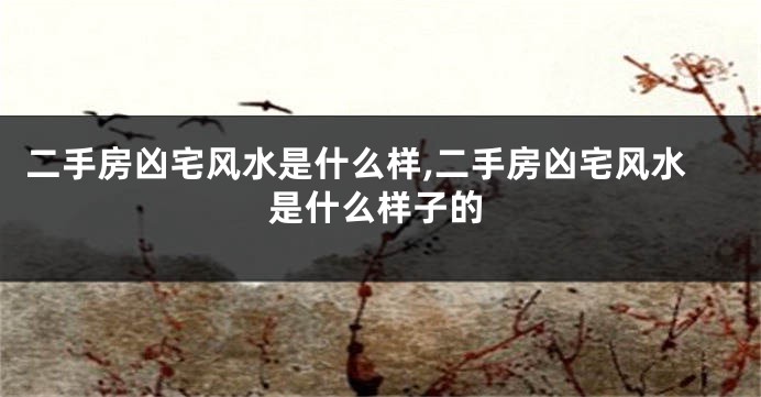 二手房凶宅风水是什么样,二手房凶宅风水是什么样子的